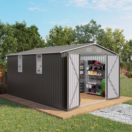 10x12ft metal garden shed - metal,